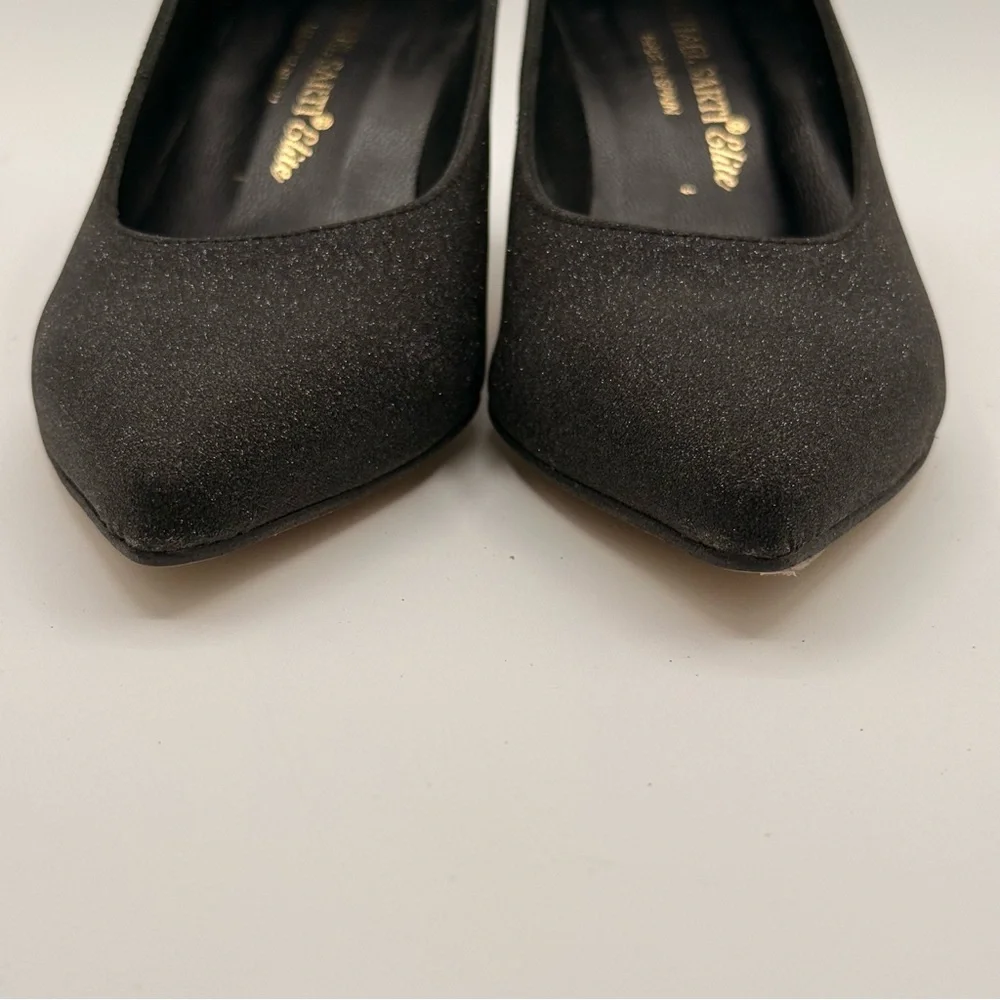 Raphael Sarti Elite Black Sparkle Women's Low Heels Size 37 - Picture 8 of 17
